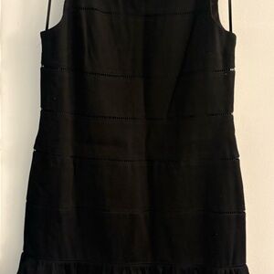 Ann Taylor Black Sleeveless Shift Mini Dress